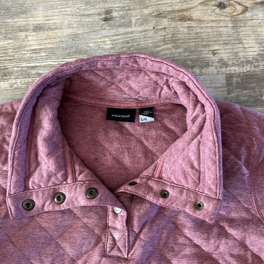 Marmot 3/4 Button Quilted Pullover - image 3